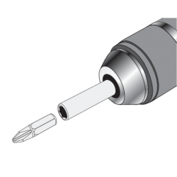Adapteris griebtuvui SDS+ - 1/ 4" (HEX) Adapteris griebtuvui SDS+ - 1/ 4" (HEX)