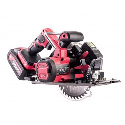 Akumuliatorinis pjūklas diskinis su laseriu 165mm WORCRAFT 20V LI-ION