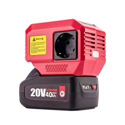 Akumuliatoriaus inverteris WORCRAFT 220V+USB 20V LI-ION