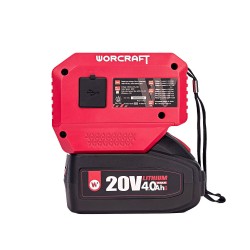 Akumuliatoriaus inverteris WORCRAFT 220V+USB 20V LI-ION