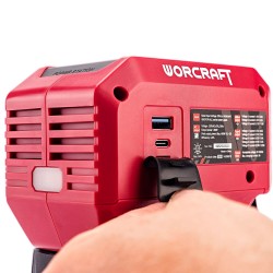 Akumuliatoriaus inverteris WORCRAFT 220V+USB 20V LI-ION