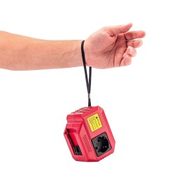 Akumuliatoriaus inverteris WORCRAFT 220V+USB 20V LI-ION