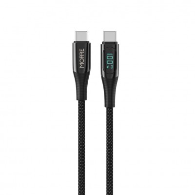 MORRE M104 USB-C/ USB-C kabelis, 100W, 1,5 m su ekranu