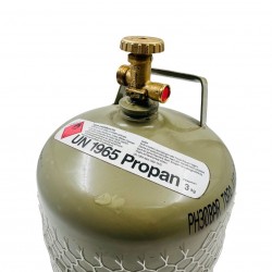 Dujų balionas 3 kg buitiniu ventiliu (tuščias) | 7,4 l LPG balionas – GOZ