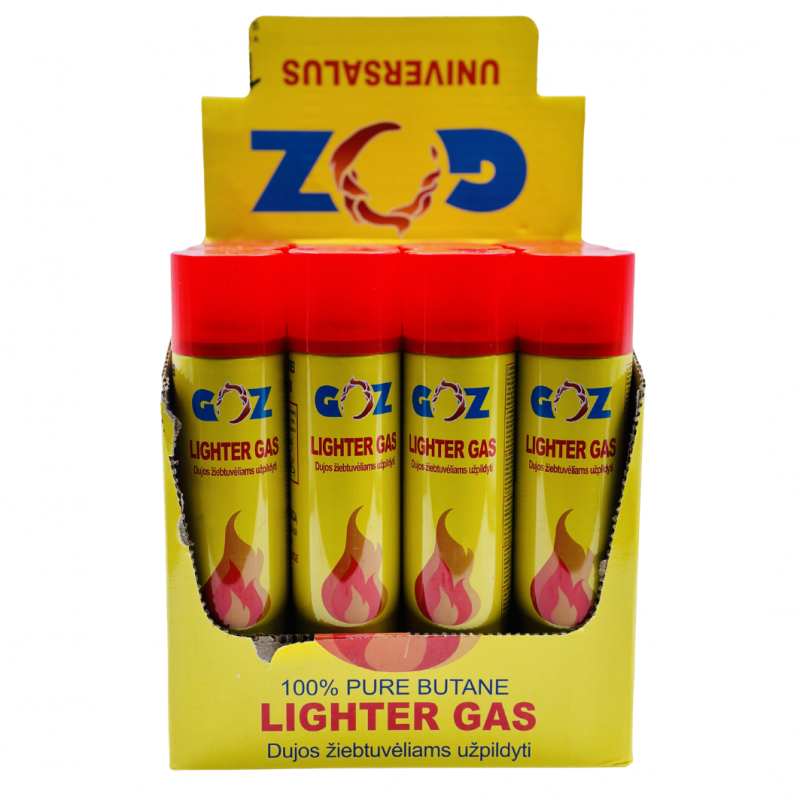 Dujos žiebtuvėliams 300ml х 12 vnt.– GOZ Lighter Gas