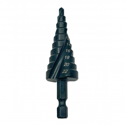 Grąžtas pakopinis HSS 4.0-22.0mm (Co) 1/ 4" (HEX) 