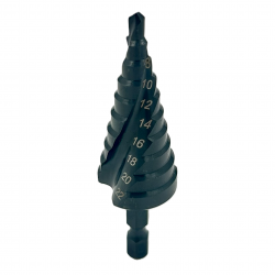 Grąžtas pakopinis HSS 4.0-22.0mm (Co) 1/ 4" (HEX) 