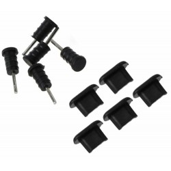 USB-C ir 3,5 mm AUX jungčių apsauginių kištukų rinkinys, 10 vnt.