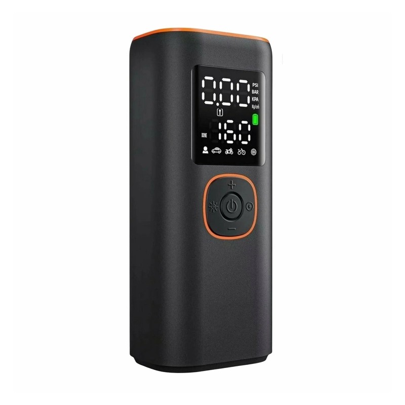 Įkraunamas elektrinis padangų kompresorius su „Power Bank“ funkcija, 160 PSI