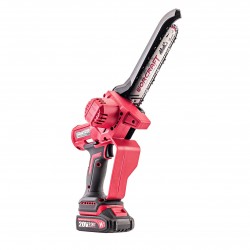 Akumuliatorinis grandininis mini pjūklas 8” su teleskop. prailg. WORCRAFT 20V LI-ION