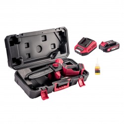 Akumuliatorinis grandininis mini pjūklas 8” su teleskop. prailg. WORCRAFT 20V LI-ION