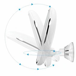 LED kosmetinis veidrodėlis su 10 kartų didinimu