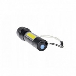 XPE diodas + COB LED žibintuvėlis, ZOOM, USB