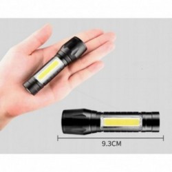 XPE diodas + COB LED žibintuvėlis, ZOOM, USB