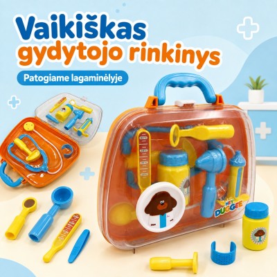 Vaikiškas gydytojo rinkinys lagaminėlyje