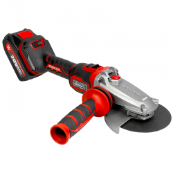 Akumuliatorinis šlifuoklis kampinis (plokščia galva) WORCRAFT 125mm 20V LI-ION (Be akumuliatoriaus ir įkroviklio)