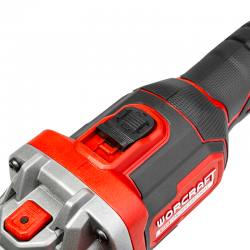 Akumuliatorinis šlifuoklis kampinis (plokščia galva) WORCRAFT 125mm 20V LI-ION (Be akumuliatoriaus ir įkroviklio)