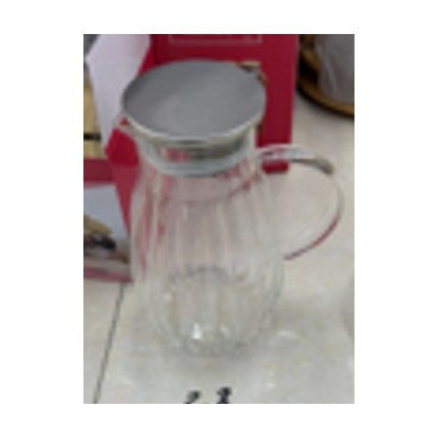 Stiklinis ąsotis su metaliniu dangteliu 1800 ml