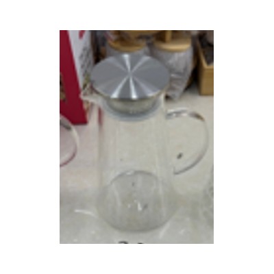 Stiklinis ąsotis su metaliniu dangteliu 1800 ml TR2336B