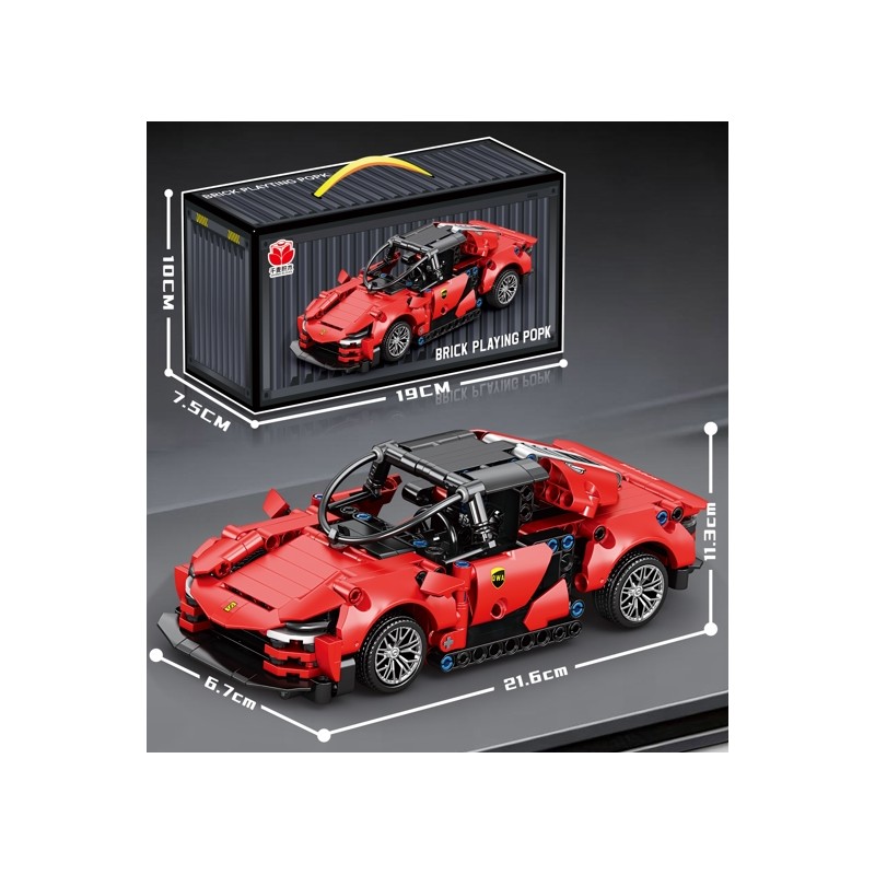 Konstruktorius sportinis automobilis konteinerio dėžutėje TR2387F