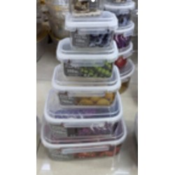 Plastikinių maisto laikymo indų rinkinys su dangčiais (6 vnt.) TR2358C