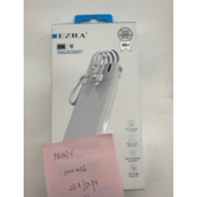 Išorinė baterija su integruotais laidais EZRA PB147-1 10 000 mAh