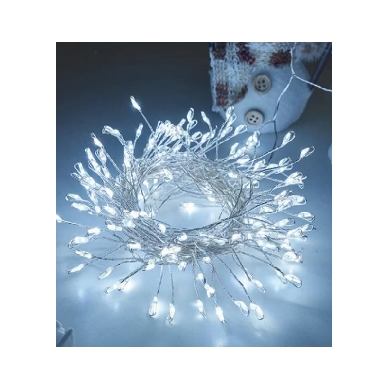 1000 LED, 30 m šaltai balta LED girlianda