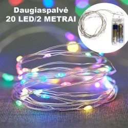 20 LED Girlianda, Spalvota AA 20 LED Girlianda, Spalvota AA