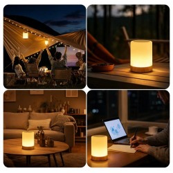Įkraunama RGB LED naktinė lempa su jutikliniu valdymu