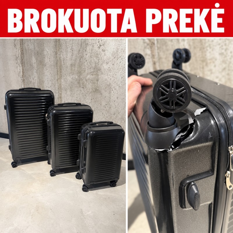 3 lagaminų rinkinys TR2249A BROKAS