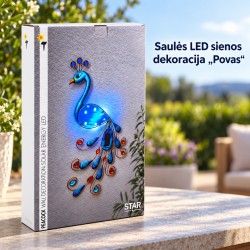Sienos dekoracija „povas“ su saulės panele ir LED apšvietimu Sienos dekoracija „povas“ su saulės panele ir LED apšvietimu
