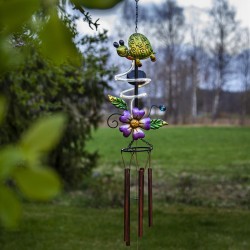 vėjo varpeliai „vėžlys“ su saulės panele ir 7 LED vėjo varpeliai „vėžlys“ su saulės panele ir 7 LED