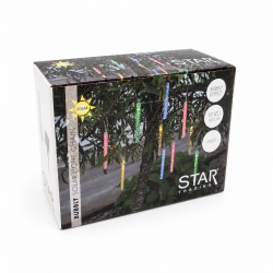 saulės energijos LED girlianda „bubbly“, 10 LED, 180 cm, įvairiaspalvė