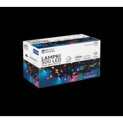 LED girlianda, 500 LED, 28 m, spalvota