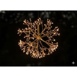 Kalėdinė LED amalų dekoracija, 40 cm, auksinės spalvos