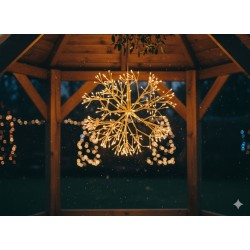 Kalėdinė LED amalų dekoracija, 40 cm, auksinės spalvos