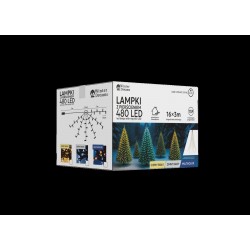 LED girlianda su žiedu, 3 m, 480 LED, šiltai balta