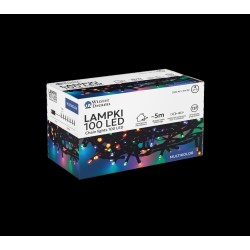 LED girlianda, 100 LED, 8 m, spalvota