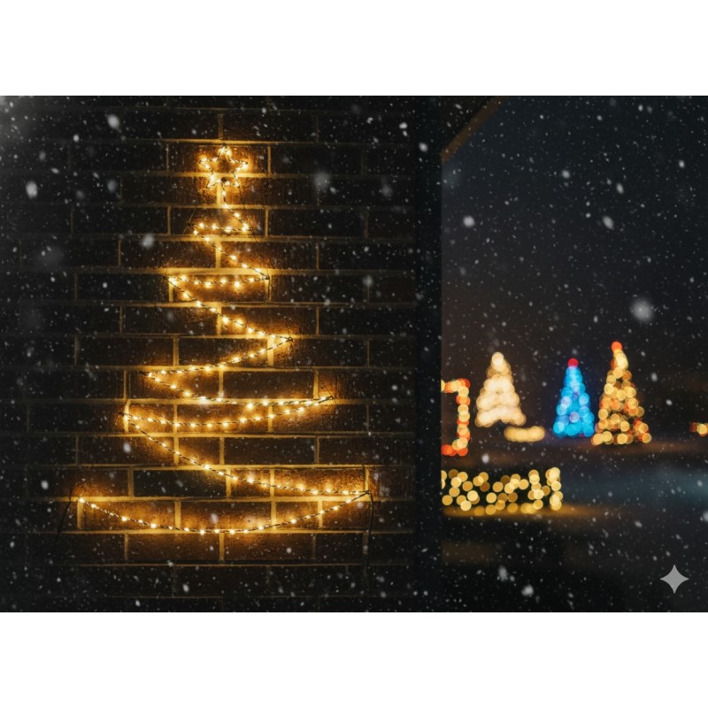 Kalėdinė LED eglutė su žvaigžde, 105 cm, šiltai balta