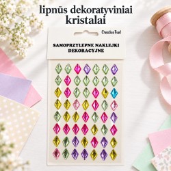 lipnūs dekoratyviniai kristalai – rombai, įvairiaspalviai lipnūs dekoratyviniai kristalai – rombai, įvairiaspalviai