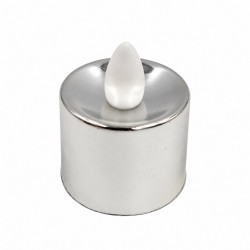dekoratyvinė led žvakutė, sidabrinės spalvos, 3,5 × 3,5 cm