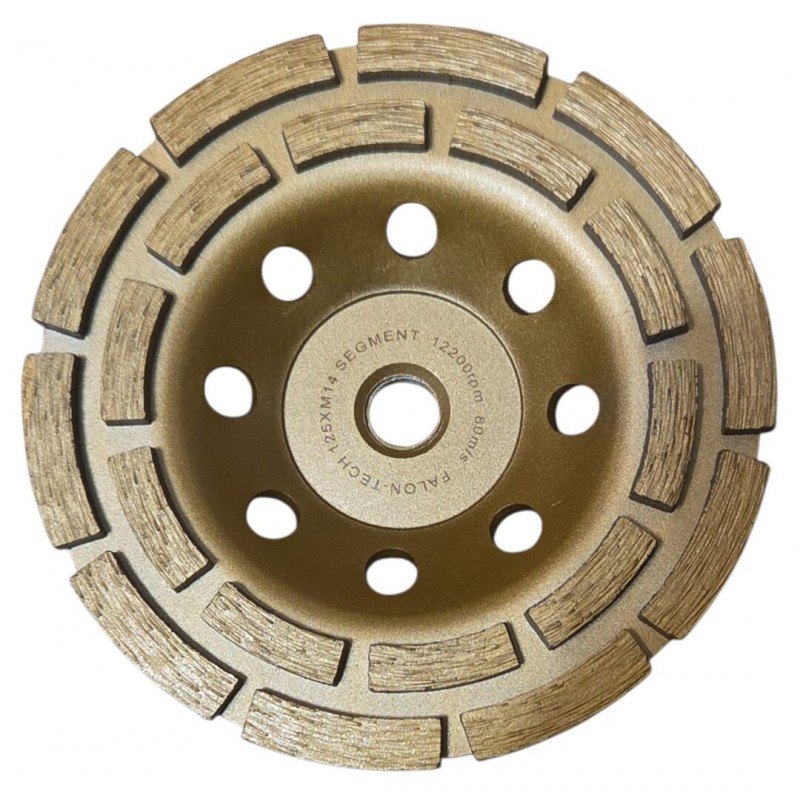 Deimantinis šlifavimo diskas 125mm, M14, SEGMENT, FALON-TECH