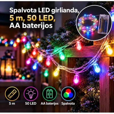 Kalėdinė LED girlianda, 5...