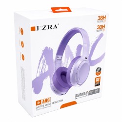 Belaidės ausinės su aktyviu triukšmo slopinimu EZRA BW95 Violetinė