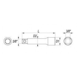 Ilgintuvas galvutei 3/8"x42mm