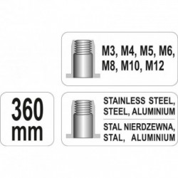 Kniediklis srieginėms kniedėms M3-M12