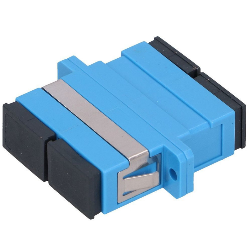 SC SM duplex adapter square flange Blue