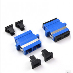 SC SM duplex adapter square flange Blue