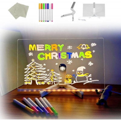 DIY LED piešimo lenta su šviečiančiu akrilo paviršiumi