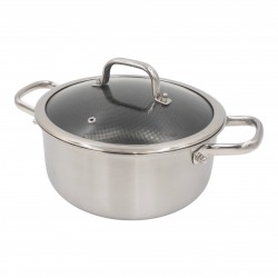 Puodas su dangčiu OSFÉ Tri-Ply, 24 cm, 5 l
